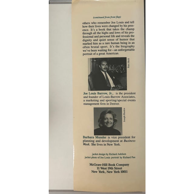 Yellow Joe Louis 50 Years an American Hero Autographed First Edition, Hard Cover For Sale - Image 8 of 12