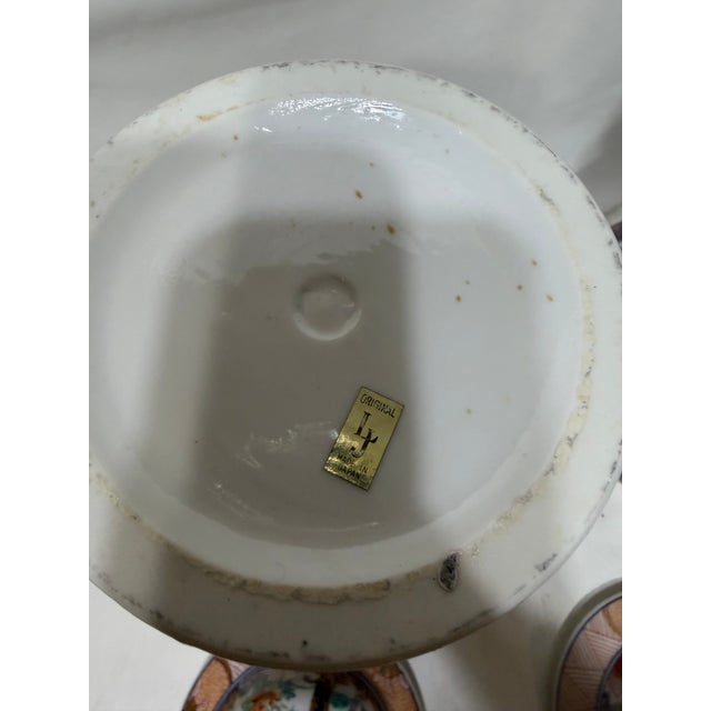 Ceramic Pair of Japanese Imari Porcelain Covered Vases / Ginger Jars With Lids by l.j For Sale - Image 7 of 17