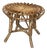 Mid-Century Modern Italian Round Table Stool in Rattan, 1960s For Sale