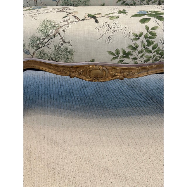 Antique French Louis XV–Style Sofa — Thibaut Katsura Lavender & Amethyst Velvet For Sale - Image 4 of 12