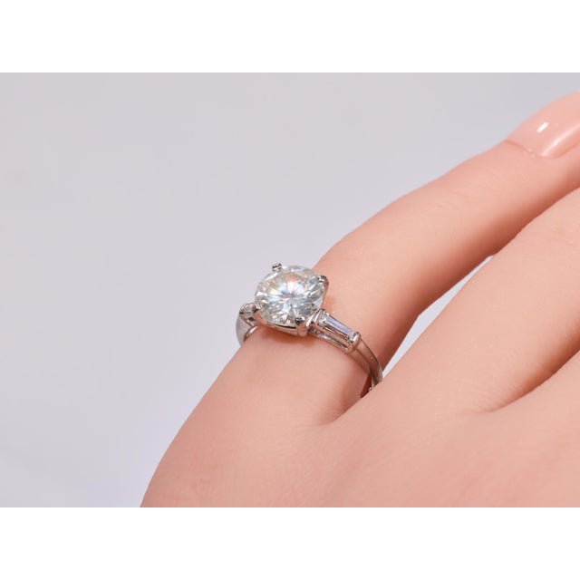 The Harbison Canyon: Antique Platinum Engagement Ring set with 1.90 Carat Diamond with Original Receipt For Sale - Image 13 of 14