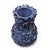 Traditional Rare & Elaborate Mid-Century Style Indigo Floral Glazed Ceramic Vase For Sale - Image 3 of 5
