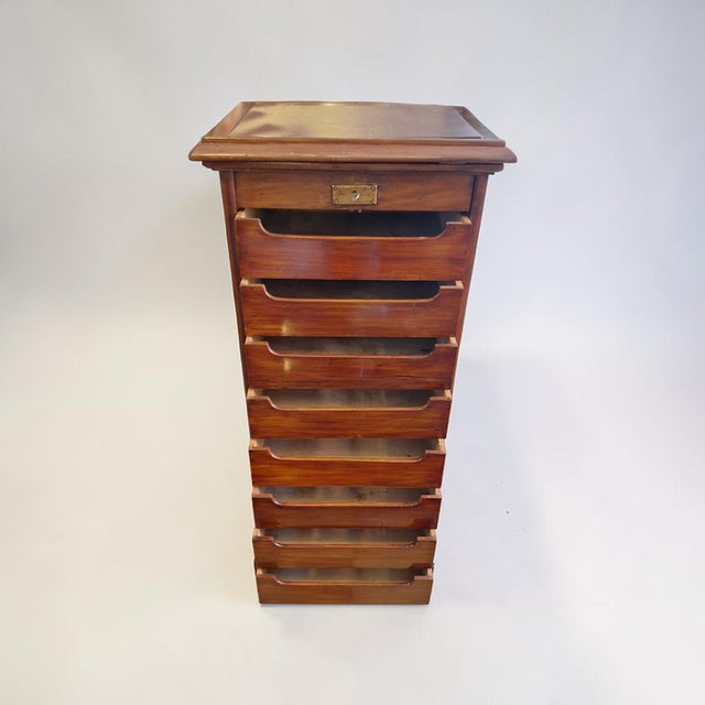 1950s Wooden Filing Cabinet with Shutter from Franzi, Italy, 1950s For Sale - Image 5 of 10