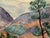 Original 1944 watercolor on paper by Edith Hoyt depicting Chinantla Mountain and a colorful village nestled beneath...