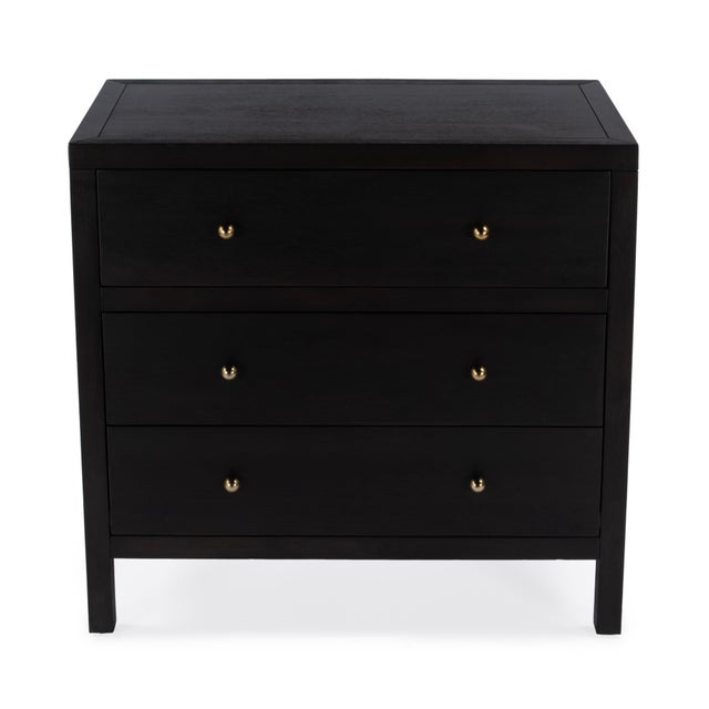 Spritely Home Accent Furniture Nora 34 in. W Wood 3 Drawer Chest, Antique Coffee For Sale - Image 4 of 10