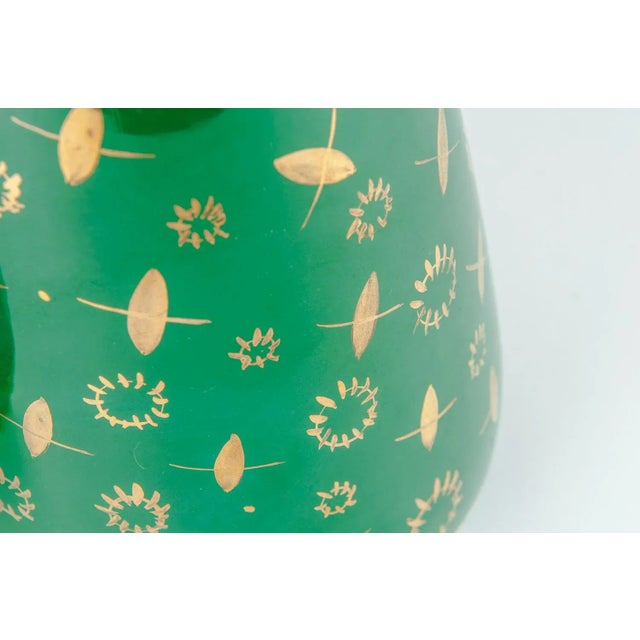 Late 20th Century Vintage Italian Porcelian Decorative Vases - a Pair For Sale - Image 5 of 8