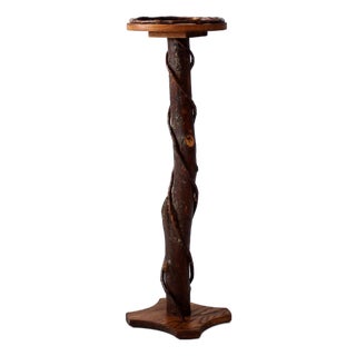 Vintage Rustic Adirondack Twig Plant Stand For Sale
