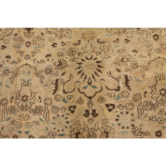 Early 20th Century Persian Meshad Camel, Brown, Orange Handwoven Wool Rug For Sale - Image 4 of 10