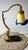 Antique Brass and Marble Pate De Verre Table Lamp, France, 1920s, in Very Good conditions. Designed 1920 to 1949 This...