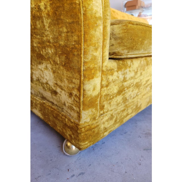 Vintage Gold Yellow Velvet Couch Chairish