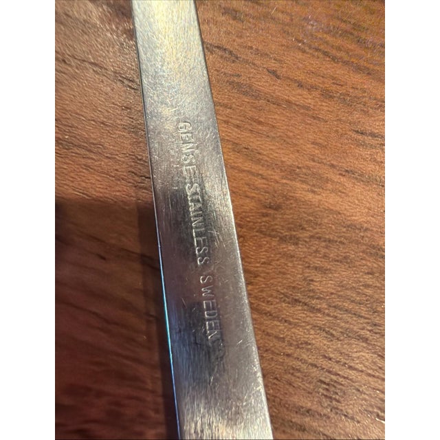 Vintage Mid-Century Modern Gense Facette 18/8 Stainless Steel Flatware – Set of 9 For Sale In Los Angeles - Image 6 of 6