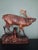 This wooden Stag or Elk sculpture was masterfully carved by woodcarvers from Germany's Black Forest region. Its...