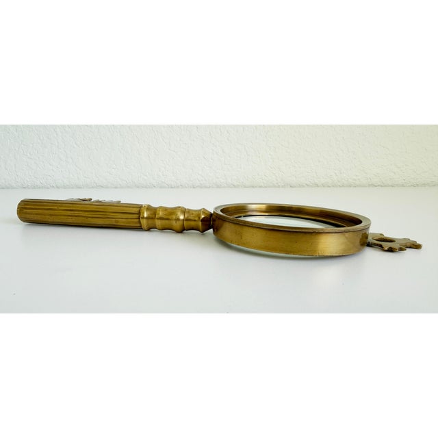 Metal Oversized Brass Skeleton Key Magnifier, Late 20th Century For Sale - Image 7 of 12