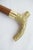 Victorian-style walking cane features an ornate brass Derby handle with embossed floral designs. Unscrew the handle to...