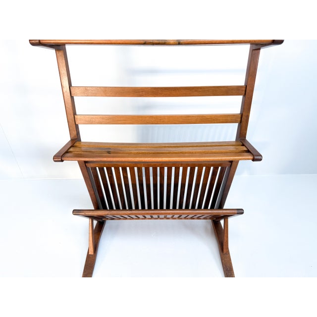 Vintage Walnut Bookshelf and Magazine Rack, 1960s For Sale - Image 9 of 11