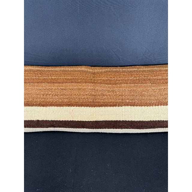 Contemporary Turkish Hemp Pillow Cushion Natural Beige Brown Cushion Cover 12"x46" For Sale - Image 3 of 4