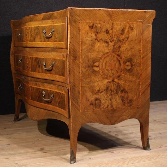 Antique Neapolitan Louis XV Chest of Drawers, 1770 For Sale - Image 9 of 13
