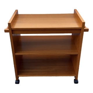 1970s PBJ Mobler Danish Teak Serving Cart / Dry Bar For Sale