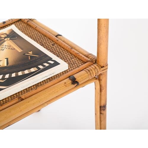 Mid-Century Modern Italian Organic Coffee Table in Bamboo and Rattan, Italy, 1960s For Sale - Image 9 of 12