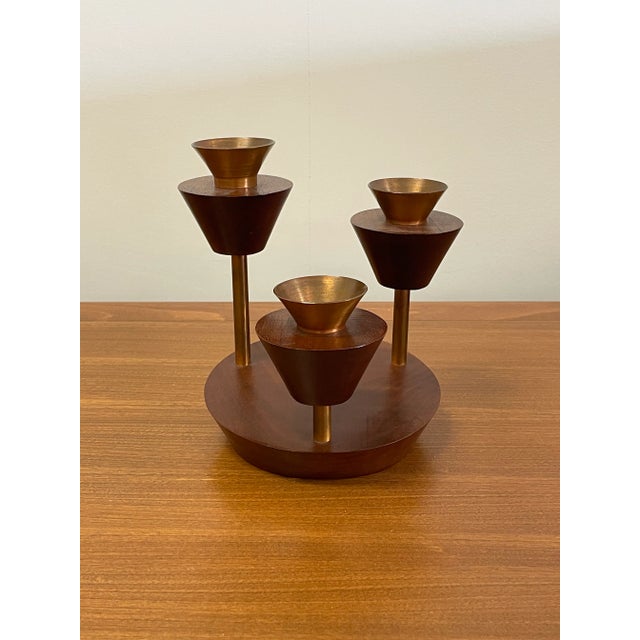 Vintage American Modernist Studio Candelbra, Signed For Sale - Image 9 of 9