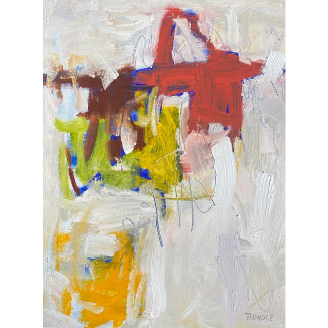 "Open House" Contemporary Abstract Expressionist Acrylic Painting by Sarah Trundle For Sale