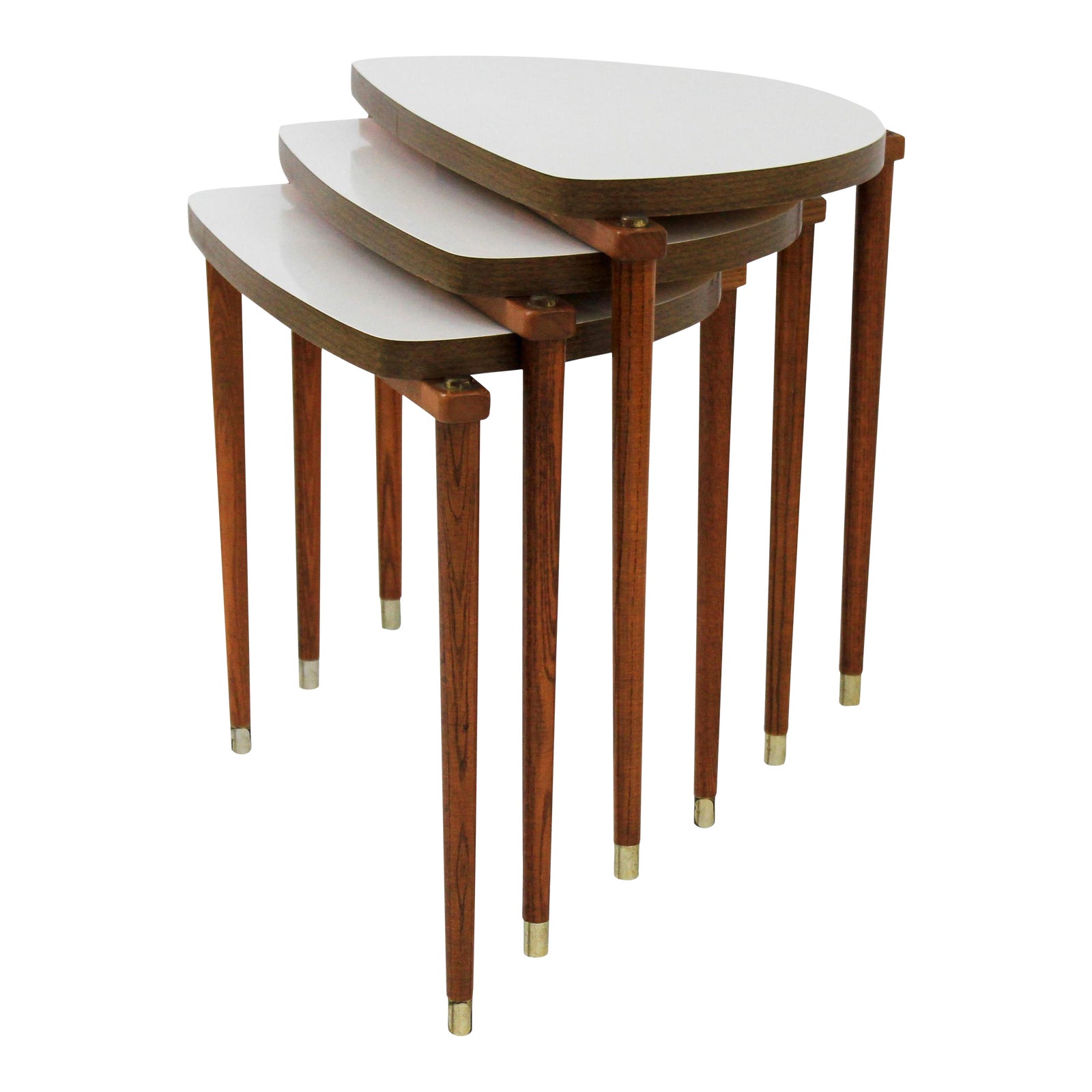 MidCentury Modern Nesting Tables Half Moon S/3 Chairish