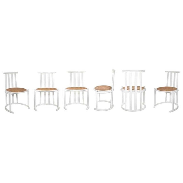 Wood Chairs in Lacquered Wood in the style of Baumann, Italy, 1970s, Set of 6 For Sale - Image 7 of 7