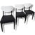 Mid-Century Dining Chairs in White Formica & Black Vinyl, Set of 4 For Sale - Image 5 of 9