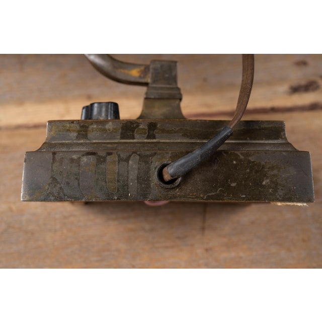 Metal 1900s Industrial Linolite Adjustable Bronze Tone Desk Lamp For Sale - Image 7 of 9