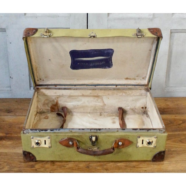 Metal Vintage Pukka Military WWII Demob Case, 1930 For Sale - Image 7 of 10