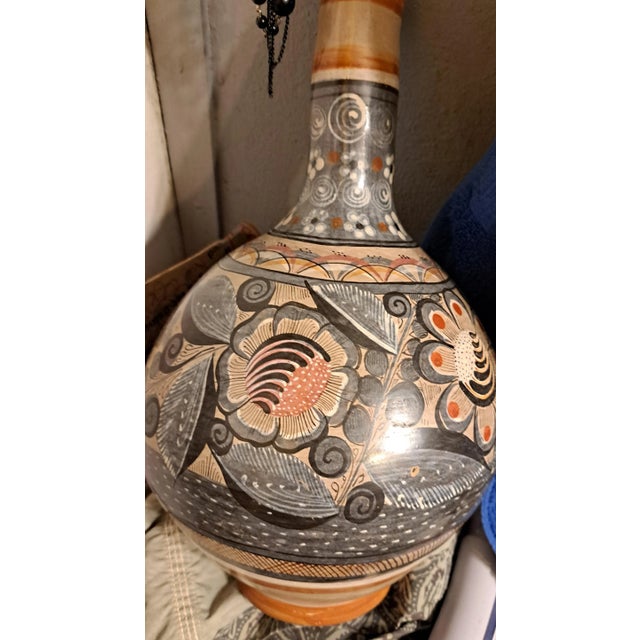 1960s Tonala Jal Mexico Handcrafted Mid Century Vase For Sale - Image 11 of 12
