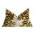 Golden Tiger Silk Velvet Lumbar Pillow – 16x24 Handmade Designer Cushion For Sale