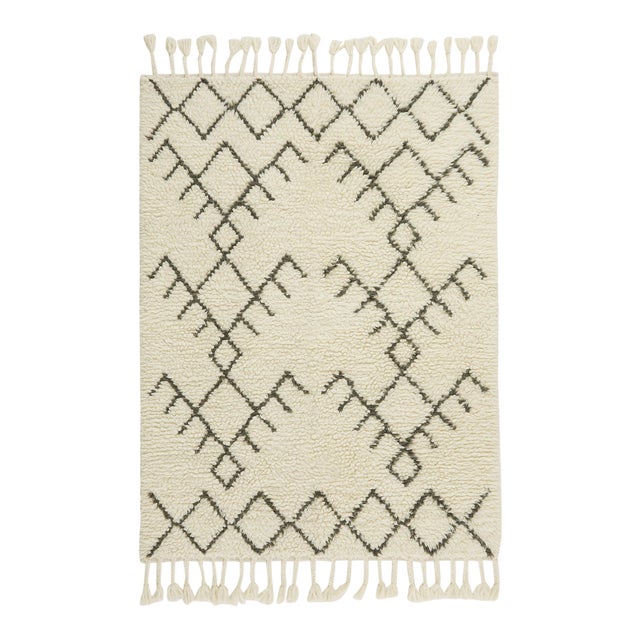 Hand Made Rug Geometric Pattern Zara Home Shaggy Rug 4 11 6 11 Chairish