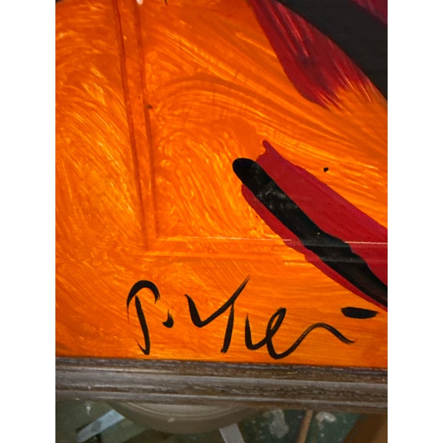 1970s Peter Keil Large Colorful Portrait Painting For Sale In Atlanta - Image 6 of 7