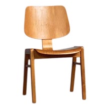 Stacking Chairs in Plywood in the style of Egon Eiermann, Cees Braakman & Eames, 1950s For Sale