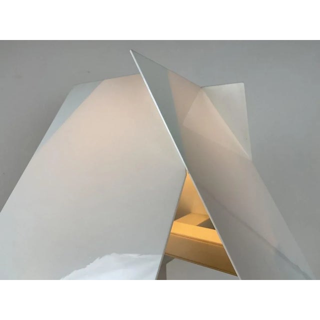 Italian Architectural Avant Garde Opaline Glass Table Lamp, 1970s For Sale - Image 10 of 16