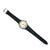 Mid 20th Century Raketa Silver Steel Case Vintage Watch With Black Leather Strap For Sale - Image 5 of 8