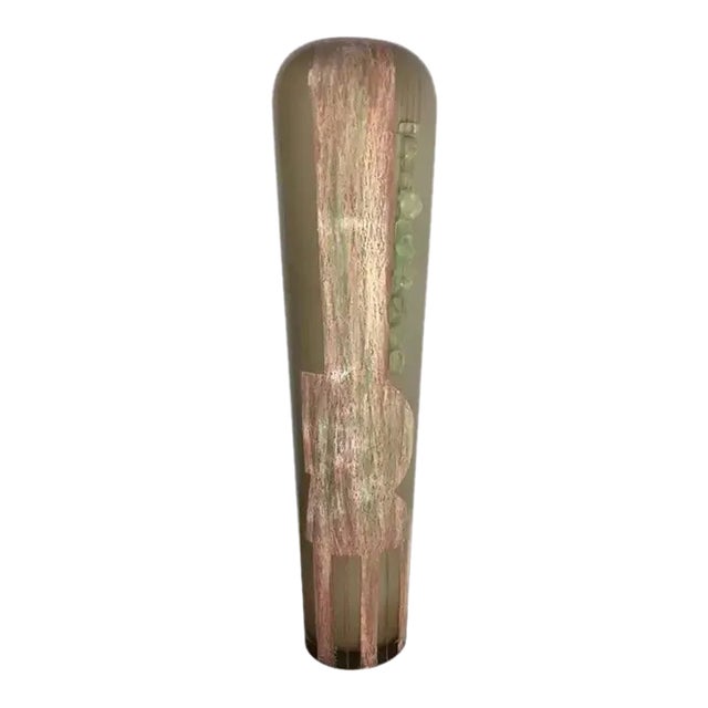 Art Deco Etched Glass Floor Vase by Anatole Riecke, France For Sale