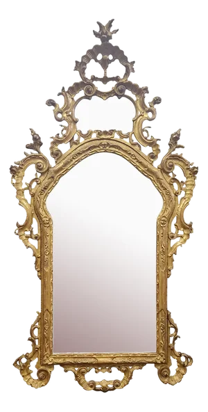 Large Venetian Louis XV Style Mirror in Carved and Gilded Wood, 1980s