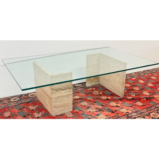Design Plus Gallery presents a Travertine Base Coffee Table with Table Top. The coffee table can be assembled in a variety...