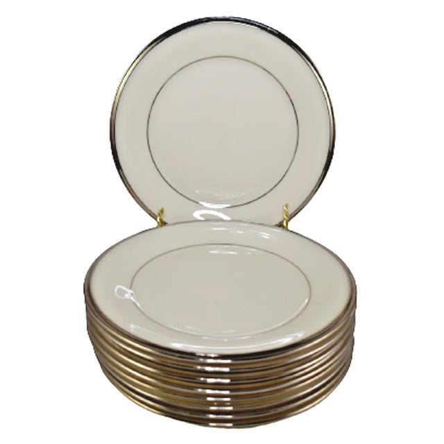 Late 19th Century Lenox Solitaire Bread/Dessert Plates- Set of 9 For Sale In Las Vegas - Image 6 of 6