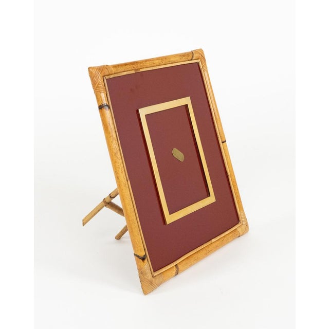 Bamboo, Rattan, Bakelite and Glass Picture Frame by Cesare di Cesare, Italy, 1970s For Sale - Image 9 of 16