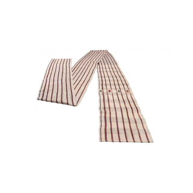 Long Vintage Striped Kilim Runner - 2`5″ X 46`3″ For Sale - Image 4 of 6