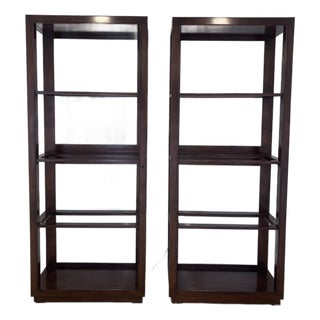 Thomasville Cherry Wood Bookcases Set of Two, Attributed For Sale
