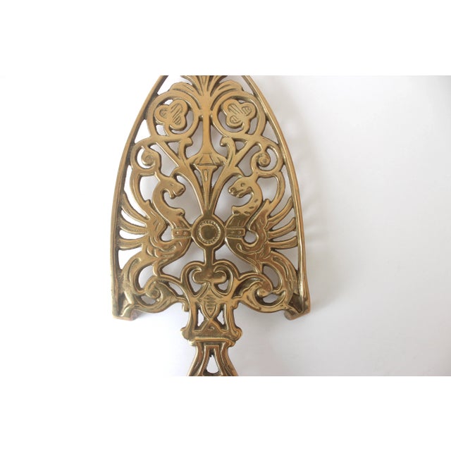 Early 20th Century Brass Iron Trivet Stand Plant Holder, Made in Italy For Sale - Image 4 of 9