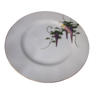 1950s Koshida Wisteria Garland Hand Painted Vintage Luncheon Tea Dessert Plate For Sale