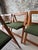 1960s Set of 6 Mid Century Modern Teak Folding Dining Chairs With Green Upholstery For Sale - Image 5 of 11
