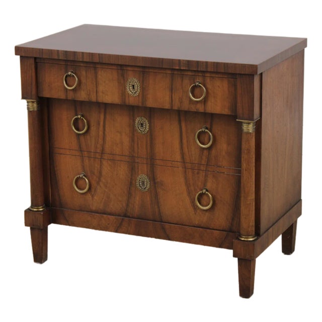 Baker French Empire Walnut File Drawer Chest For Sale
