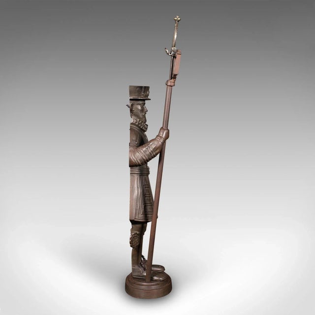 1900 - 1909 Antique Beefeater Fireside Companion, Cast Iron, English, Fire Tools, Edwardian For Sale - Image 5 of 12