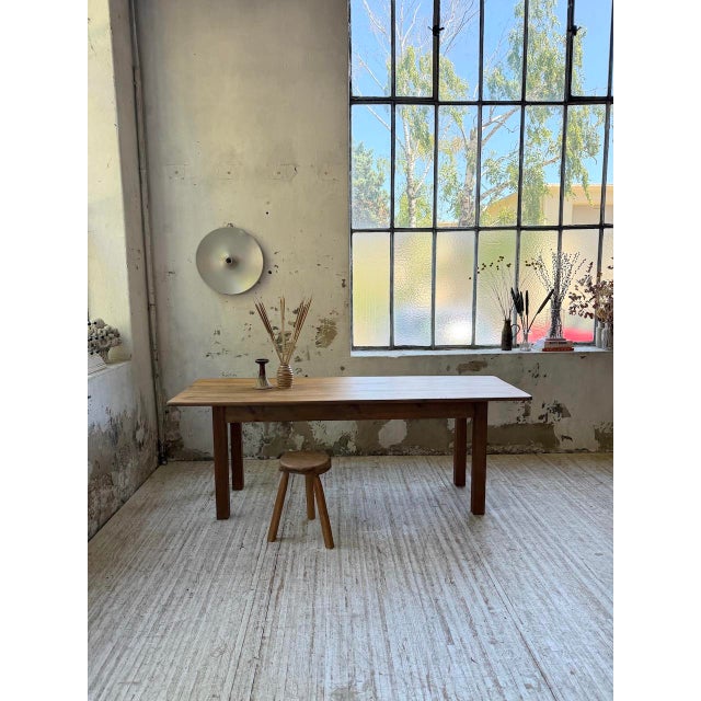Farmhouse Table in Walnut, 1950s For Sale - Image 17 of 18